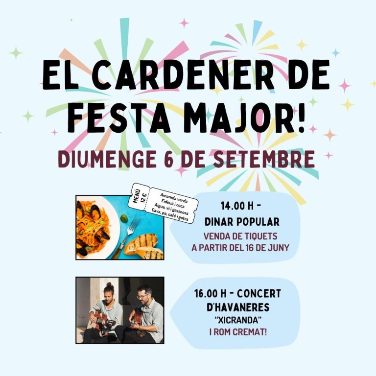 EL CARDENER DE FESTA MAJOR! – 2026