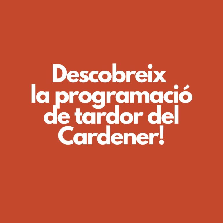 PROGRAMACIÓ DE TARDOR